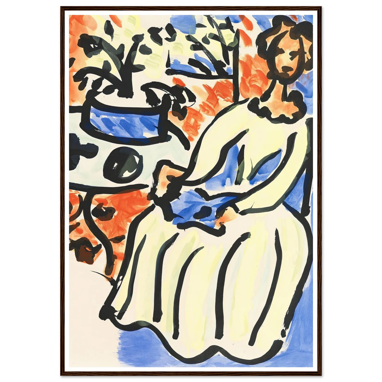 Marie-José en robe jaune (1950) Art Print | Henri Matisse-Quipham Collections