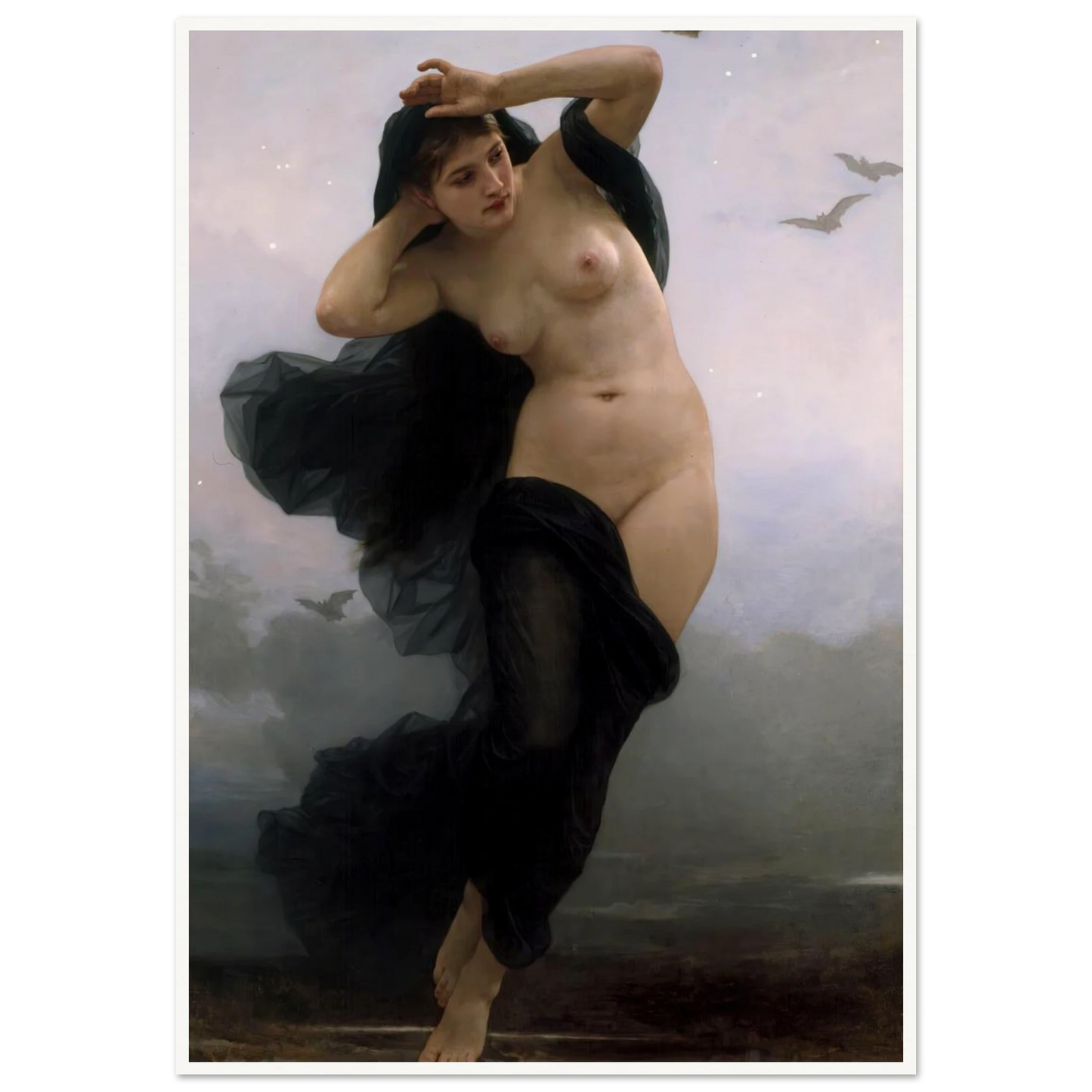 La Nuit (1883) Art Print | William Bouguereau-Quipham Collections