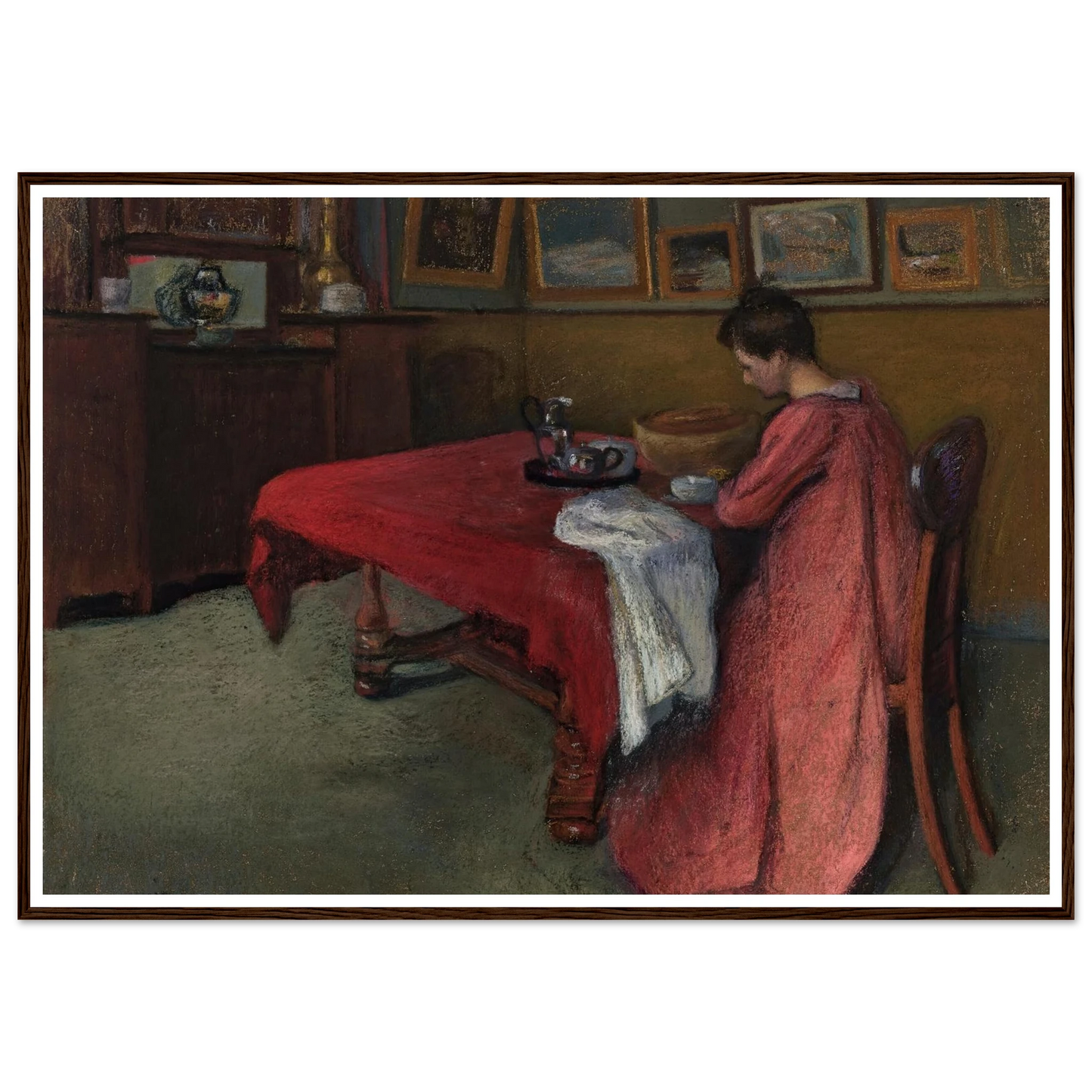La robe de chambre rouge (1902) Art Print | Henri Manguin-Quipham Collections