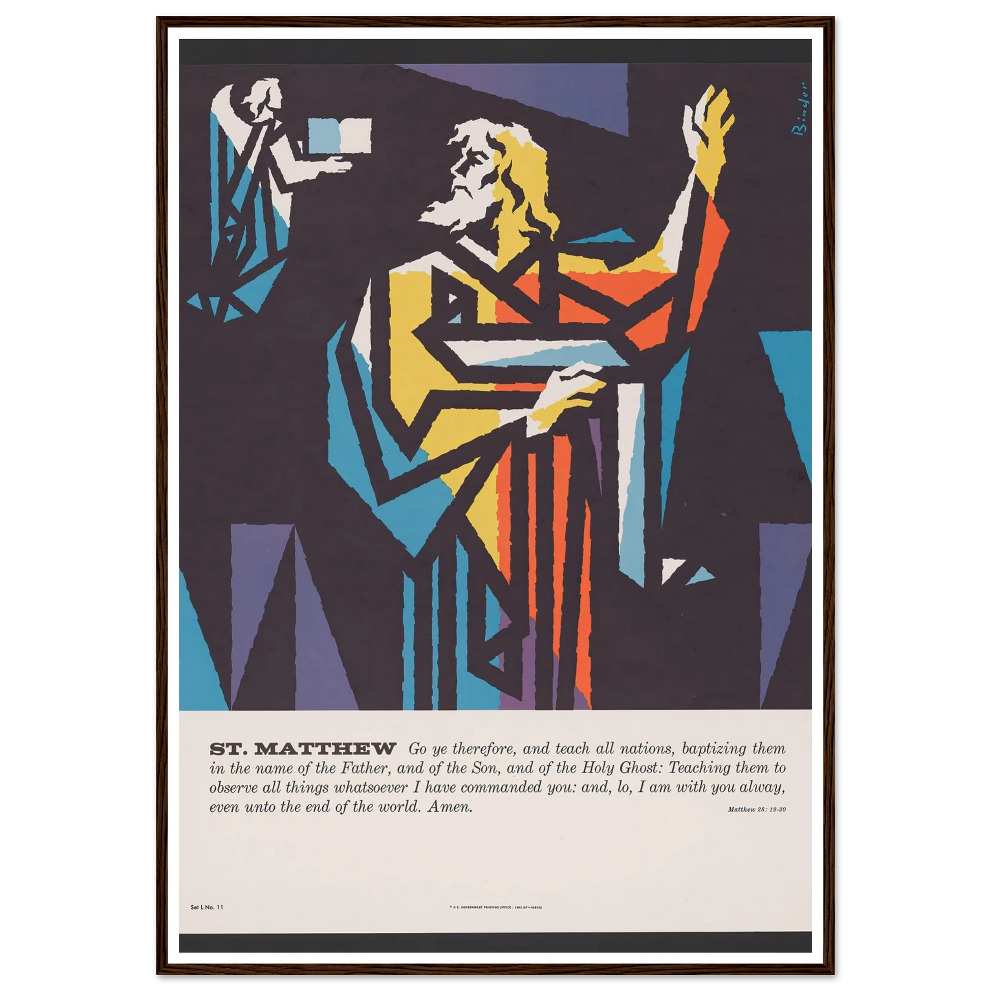 St. Matthew (1962) Art Print | Joseph Binder-Quipham Collections