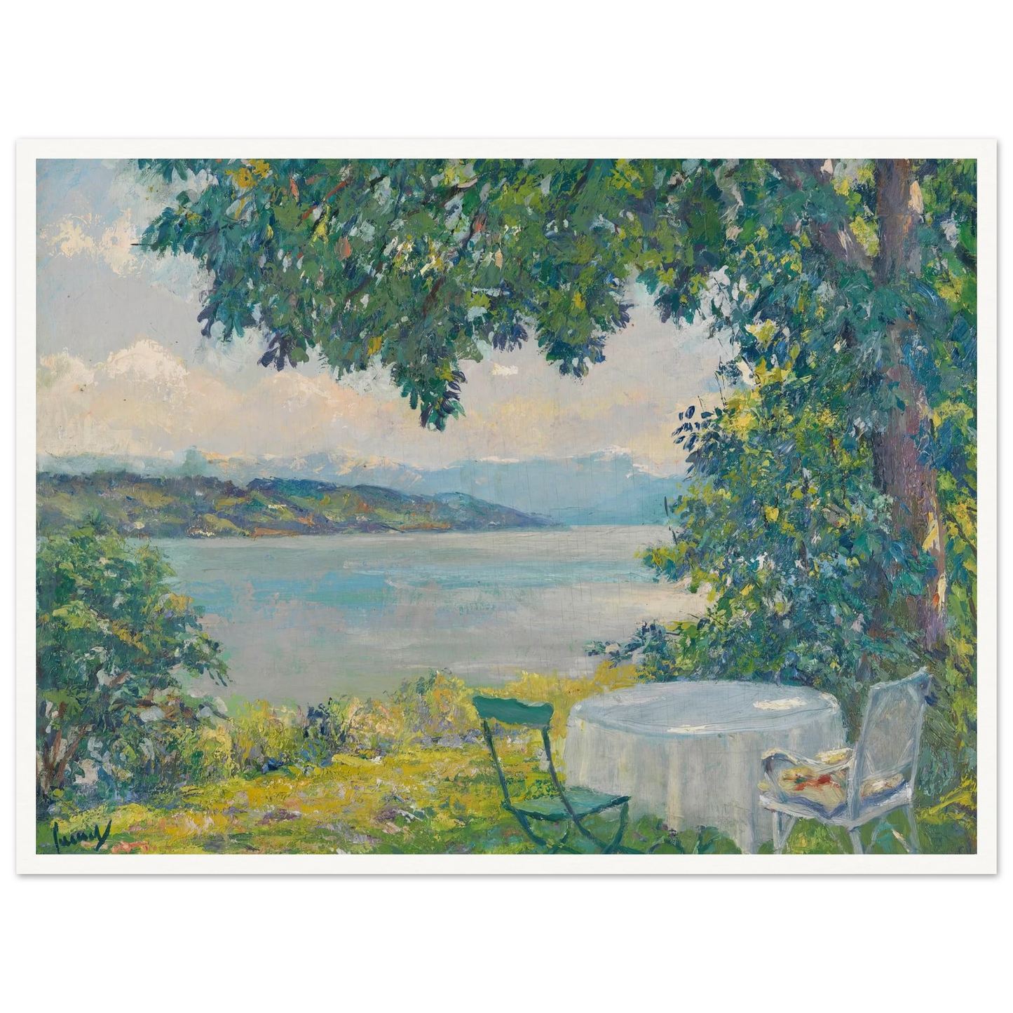 View of Lake Starnberg (1920-30) Art Print | Edward Cucue-Quipham Collections