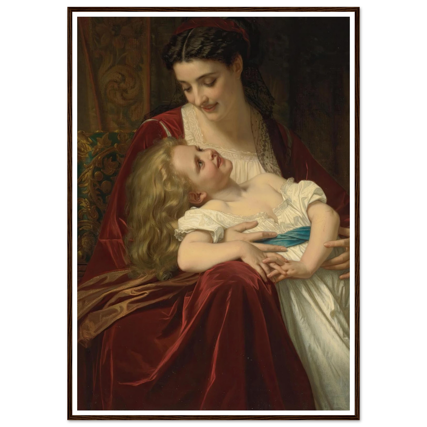 Maternal Affection (1867) Art Print | Hugues Merle-Quipham Collections