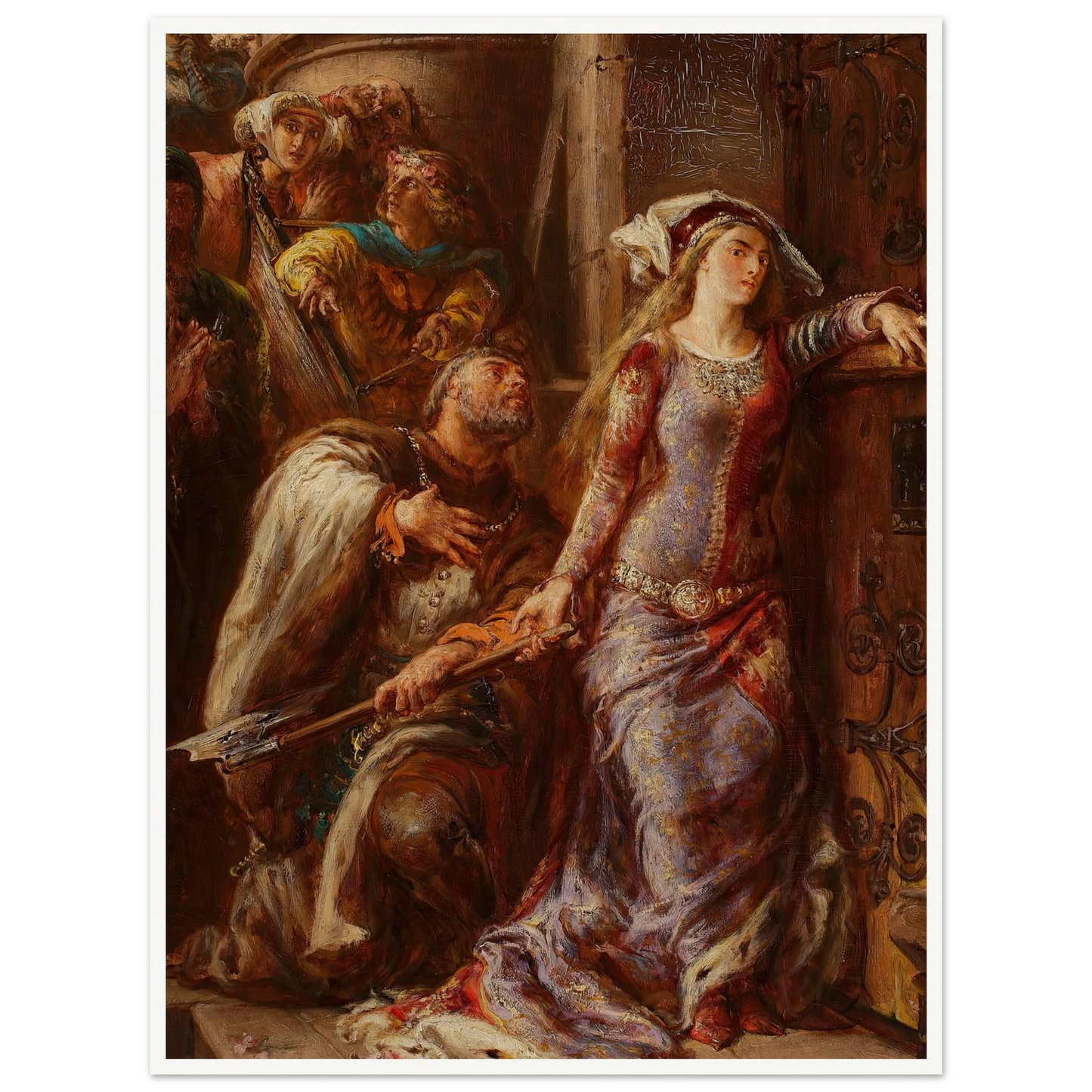 Queen Jadwiga and Dymitr of Goraj (1882) Art Print | Jan Matejko-Quipham Collections