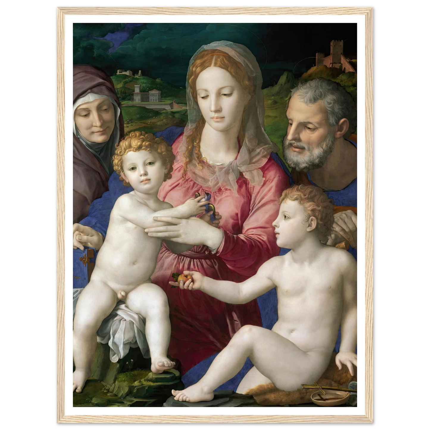 Holy Family with St. Anne and the Infant St. John (1545 - 1546) Art Print | Agnolo Bronzino-Quipham Collections