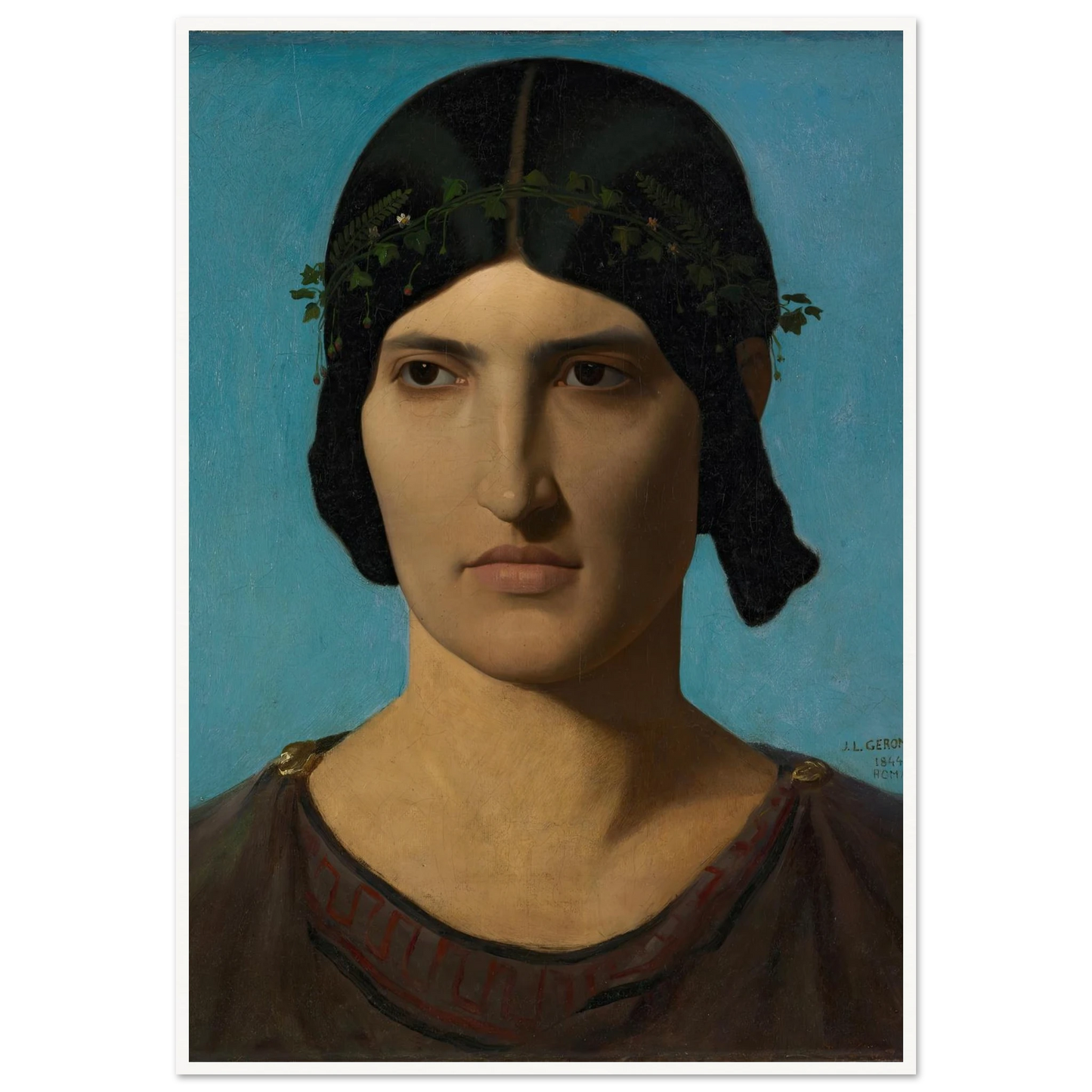 Head of an Italian Woman (1847-1860) Art Print | Jean Leon Gerome-Quipham Collections