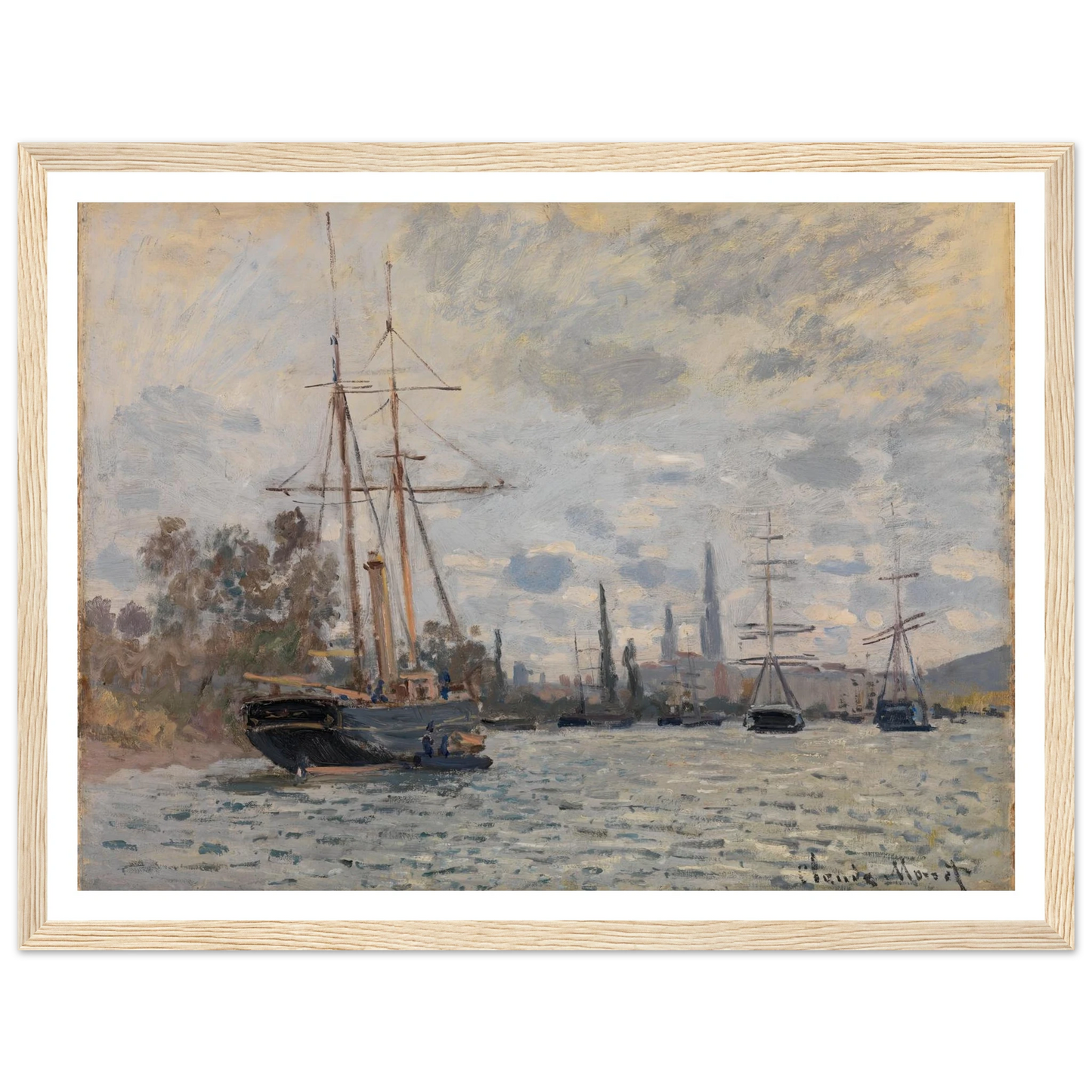 The Seine near Rouen (ca 1874) Art Print | Claude Monet-Quipham Collections