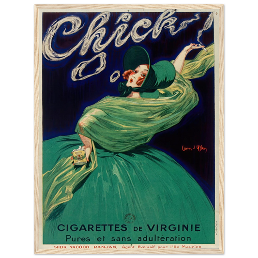 Chick cigarettes de Virginie pures et sans adultération (1925) Art Print | Jean Dylen-Quipham Collections