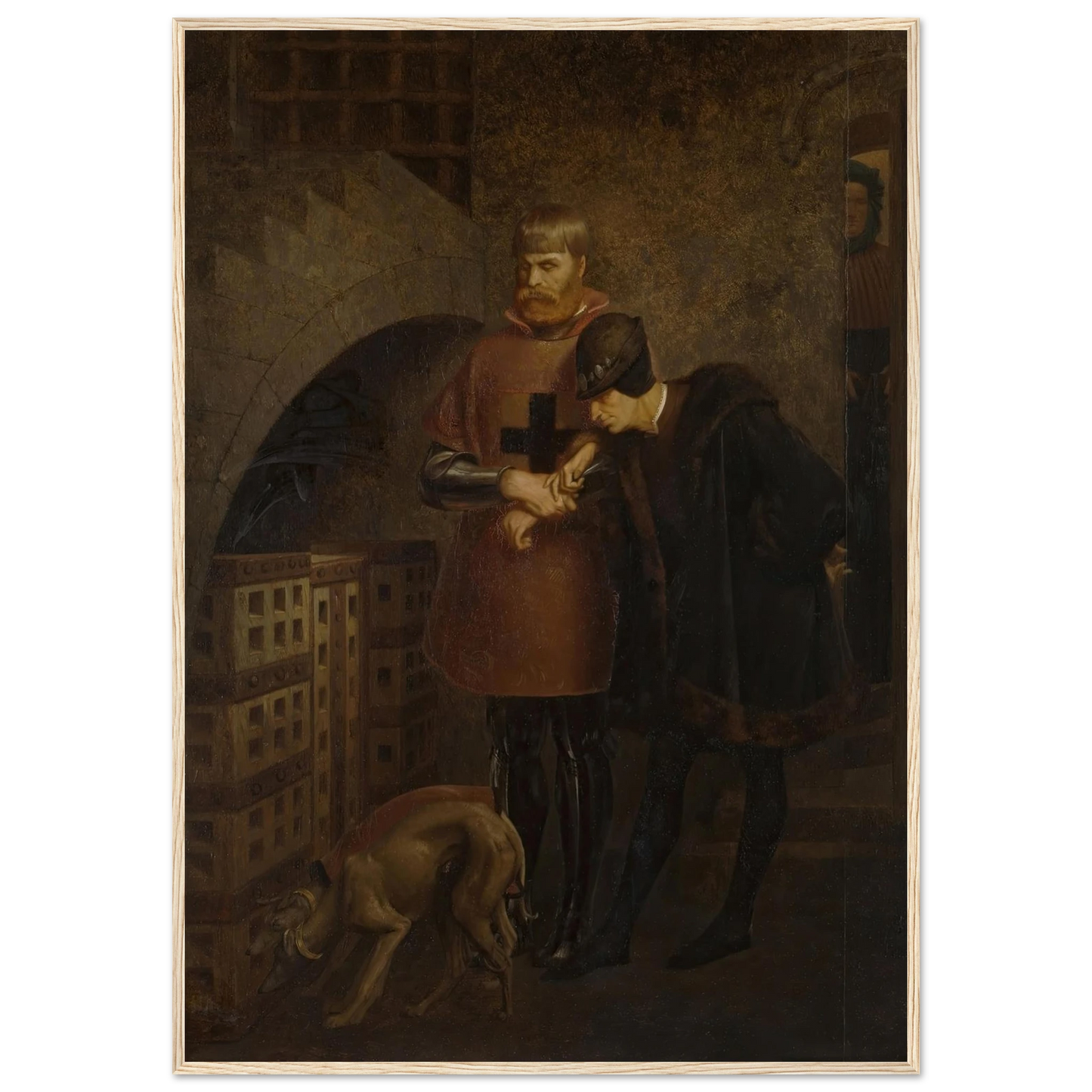 Louis XI of France visiting Cardinal Balue in his iron cage (1883) Art Print | Jean Leon Gerome-Quipham Collections