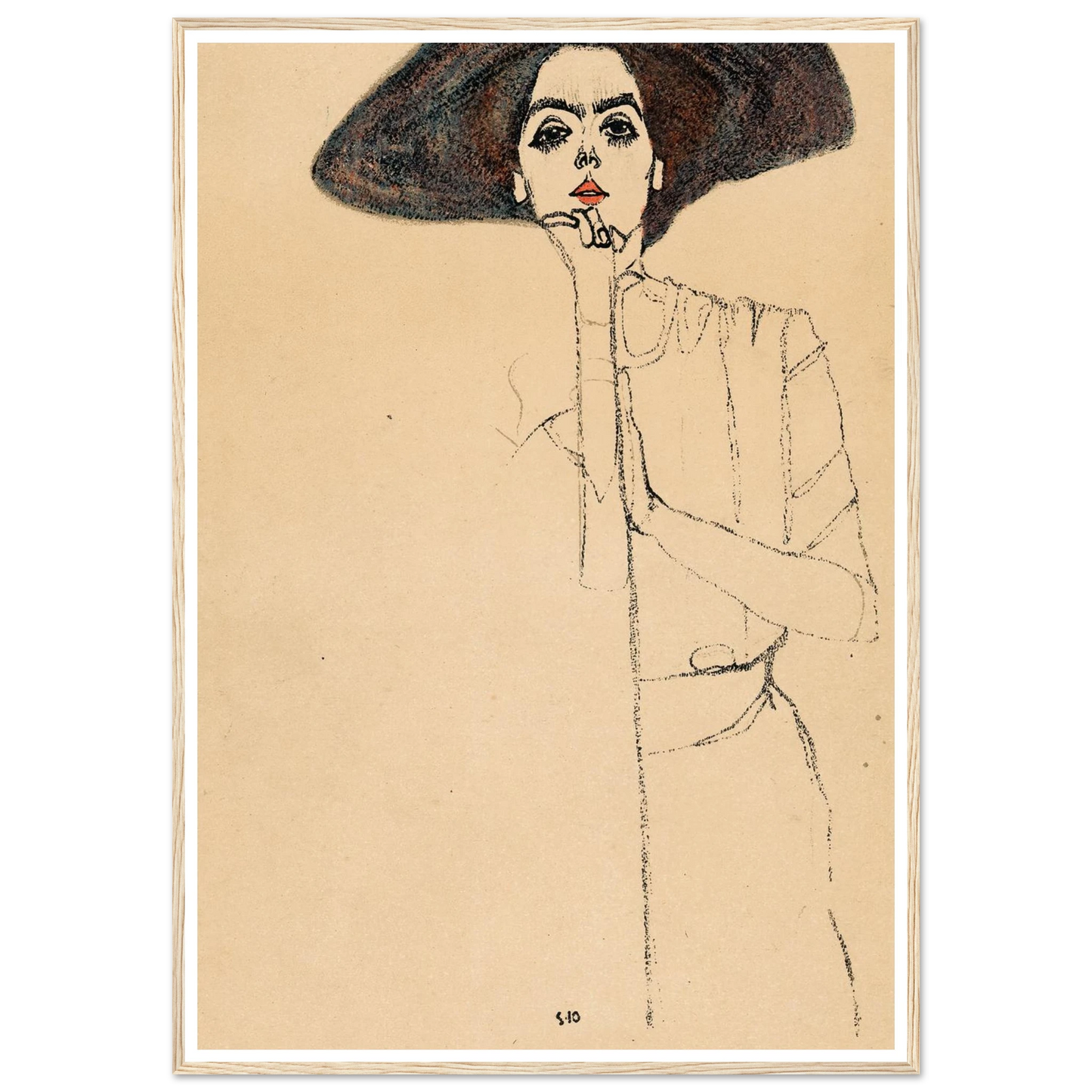 Frauenbildnis II Art Print | Egon Schiele-Quipham Collections