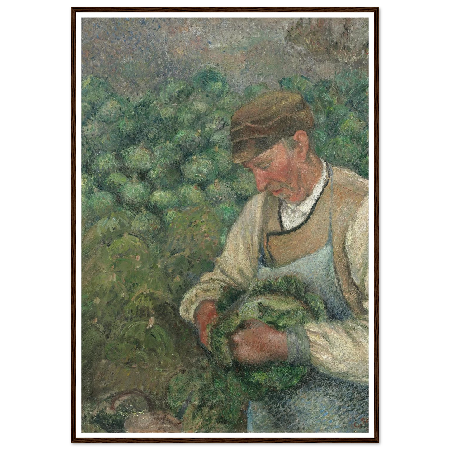 The Gardener – Old Peasant with Cabbage (1883-1895) Art Print | Camille Pissarro-Quipham Collections