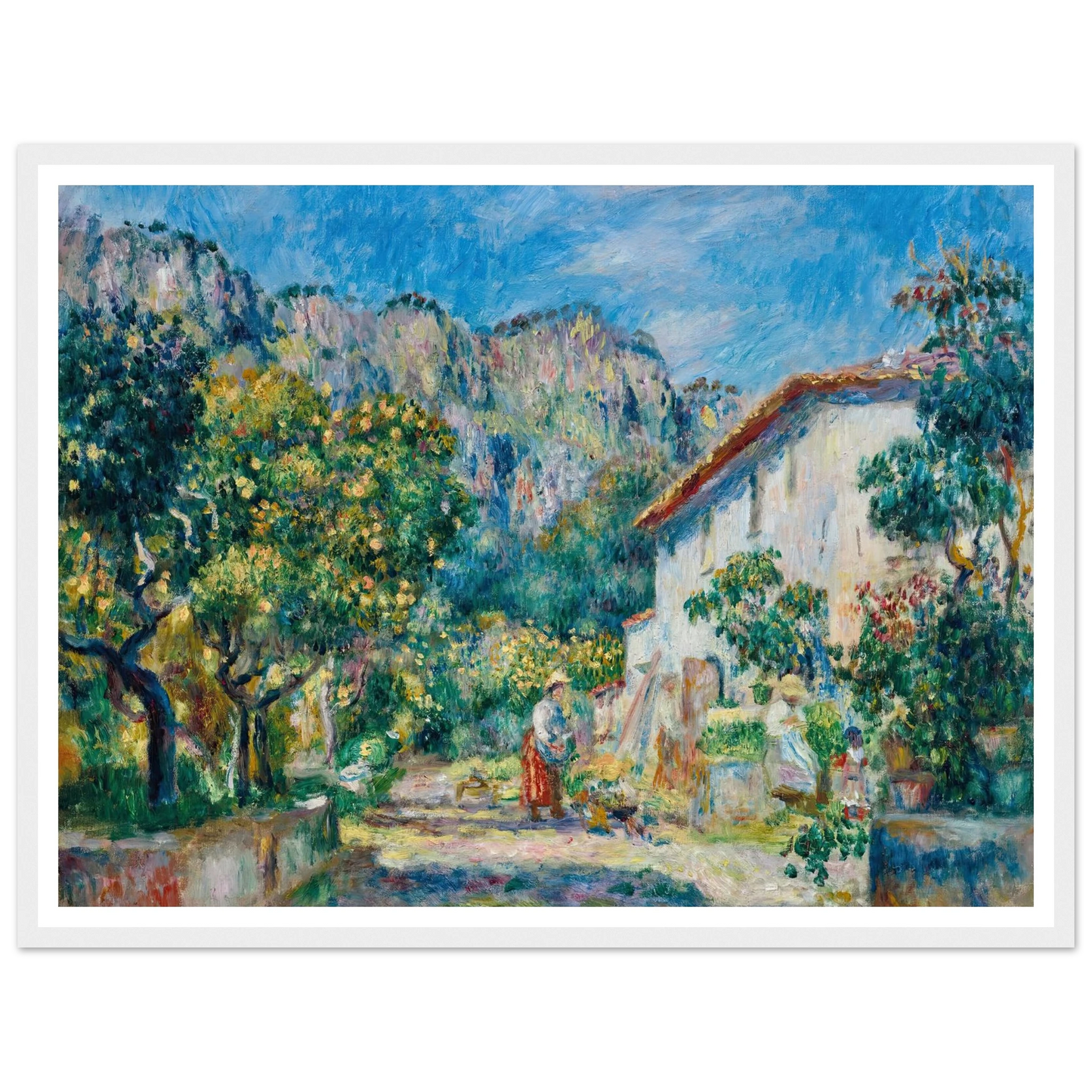 La Ferme de Magnanosc ou La villa Raynaud, Grasse (1893) Art Print | Pierre Auguste Renoir-Quipham Collections