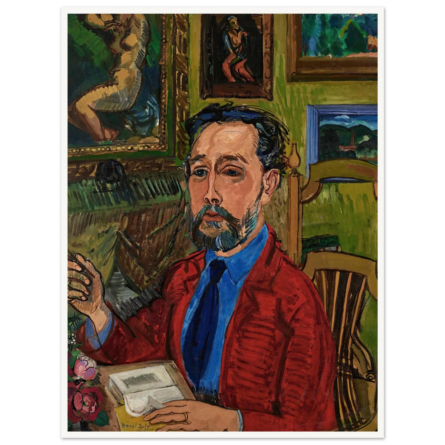 Portrait du poète Joachim Gasquet (1919) Art Print | Raoul Dufy-Quipham Collections