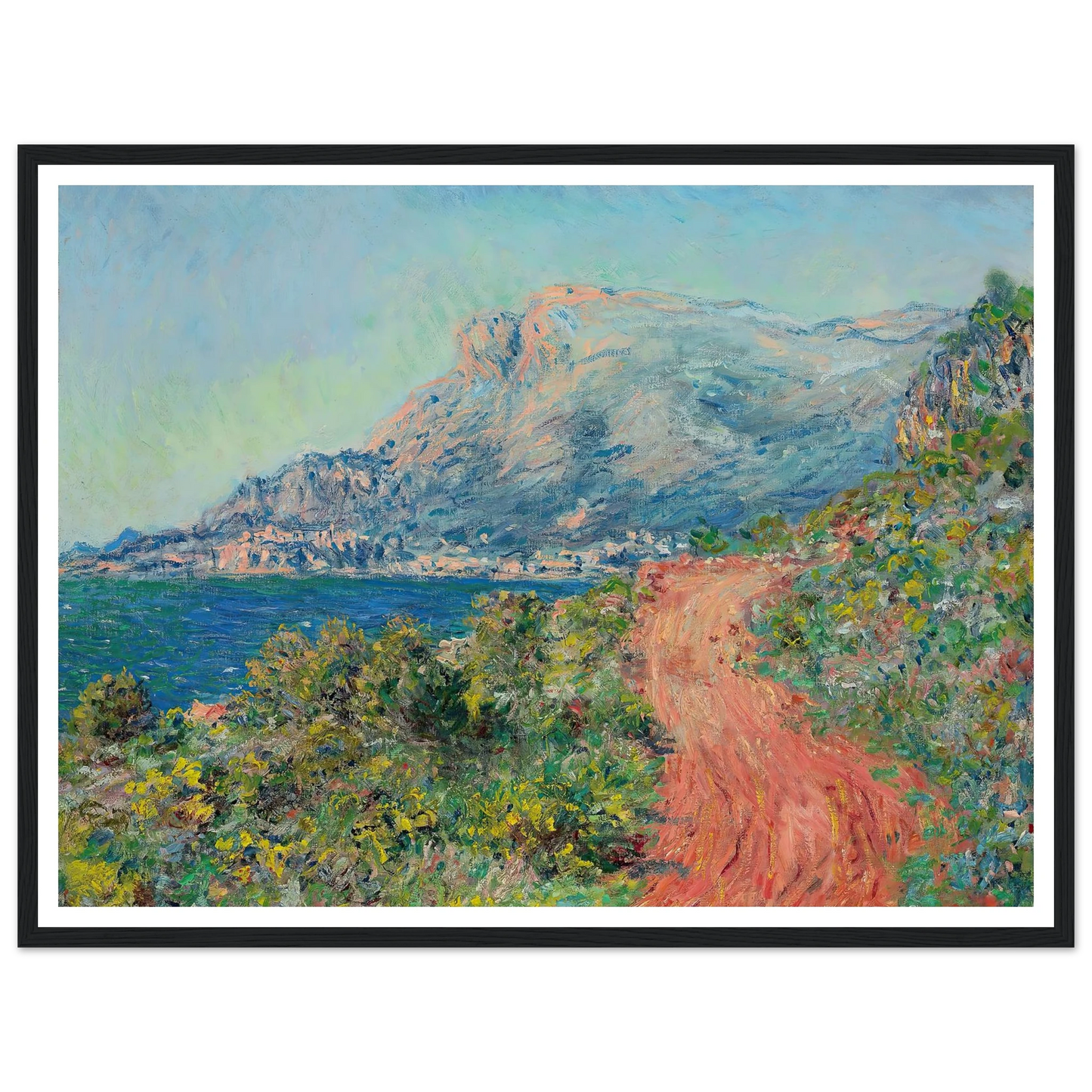 La route rouge près de Menton (1884) Art Print | Claude Monet-Quipham Collections