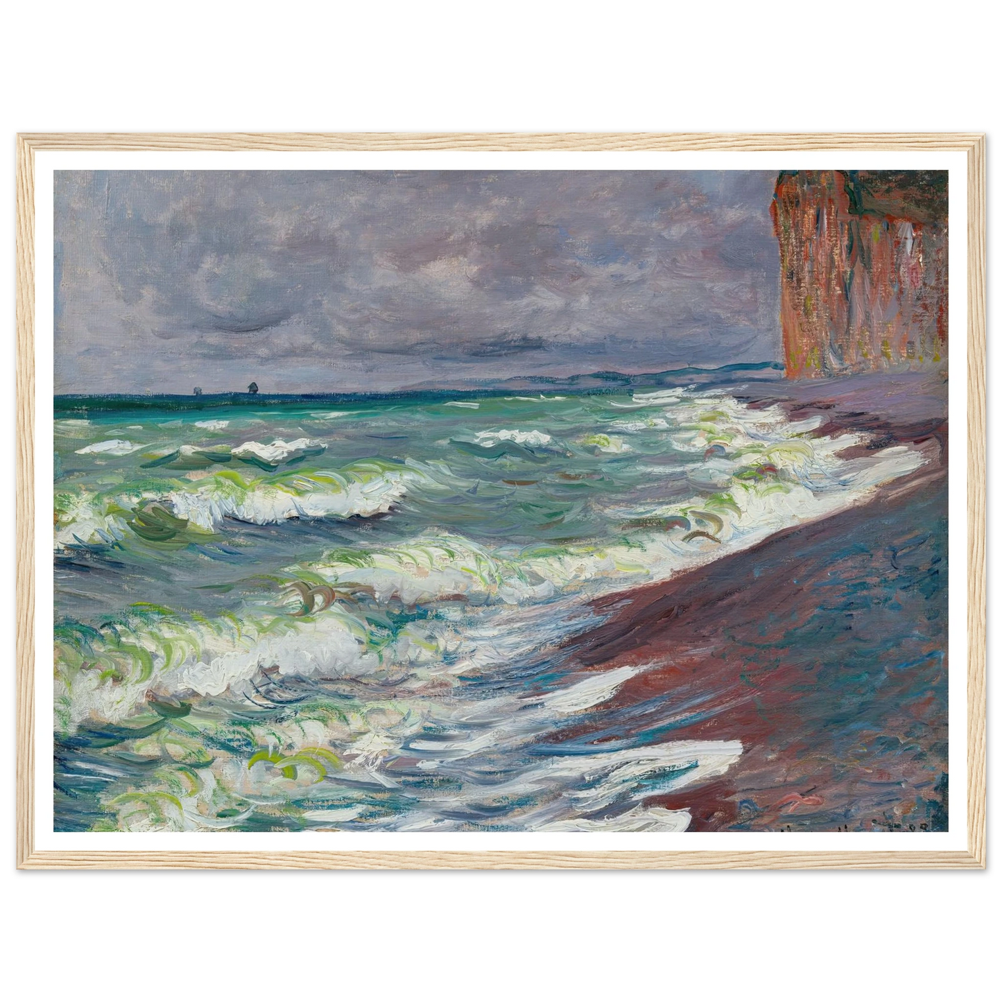 Mer agitée à Pourville (1882) Art Print | Claude Monet-Quipham Collections