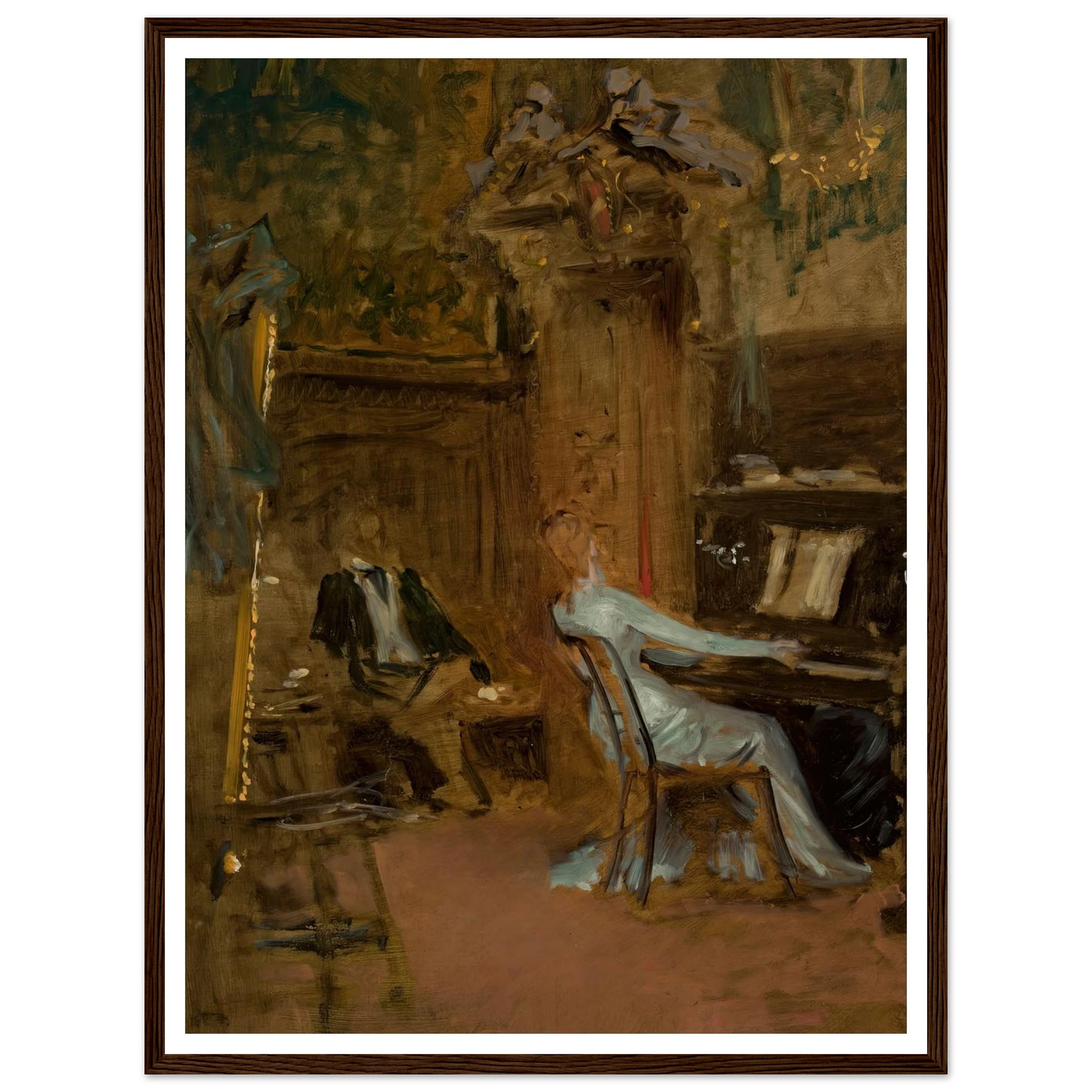 Concert in the living-room, sketch Art Print | Wladyslaw Czachorski-Quipham Collections