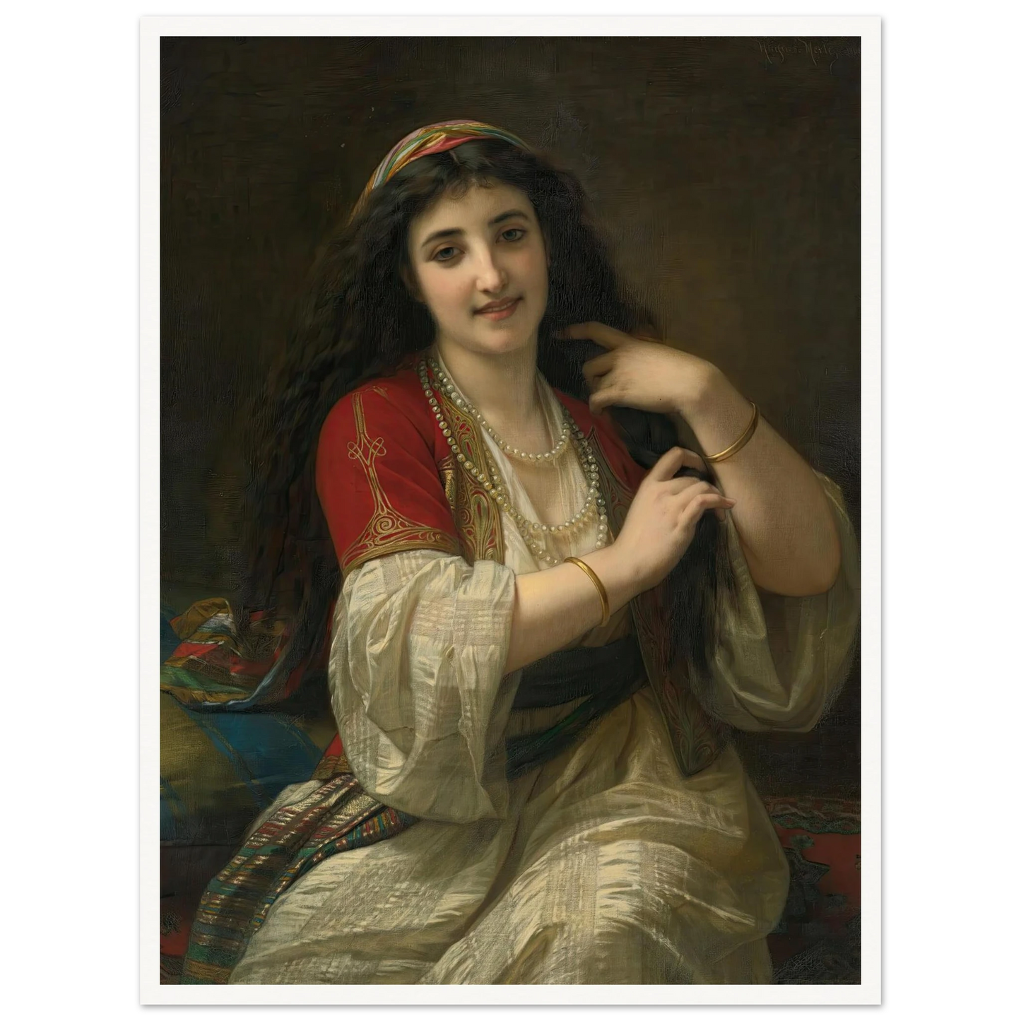 A Turkish Beauty (1868) Art Print | Hugues Merle-Quipham Collections