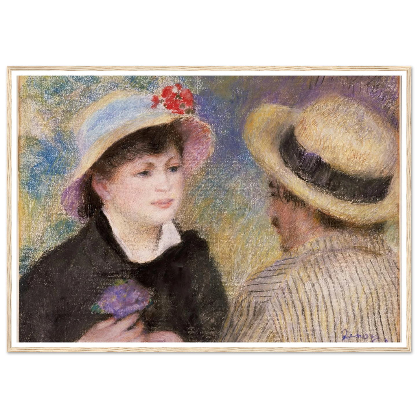 Boating Couple (said to be Aline Charigot and Renoir) (1881) Art Print | Pierre Auguste Renoir-Quipham Collections