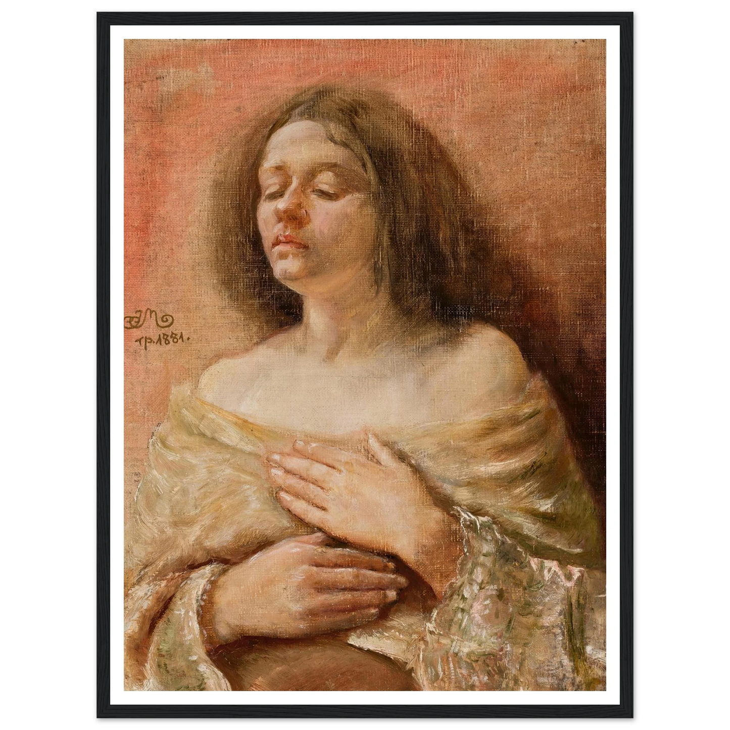 Portrait study of a woman (1881) Art Print | Jan Matejko-Quipham Collections