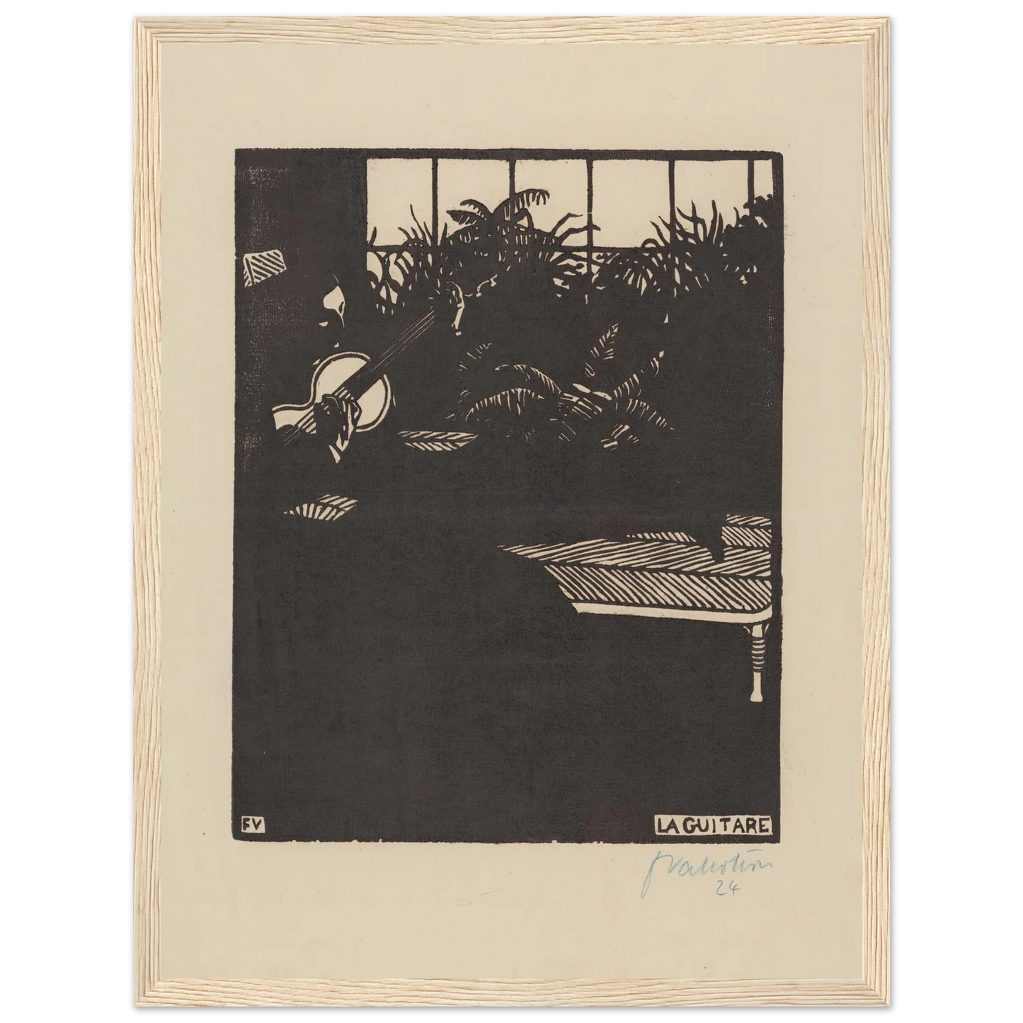 La guitare (1897) Art Print | Felix Vallotton-Quipham Collections