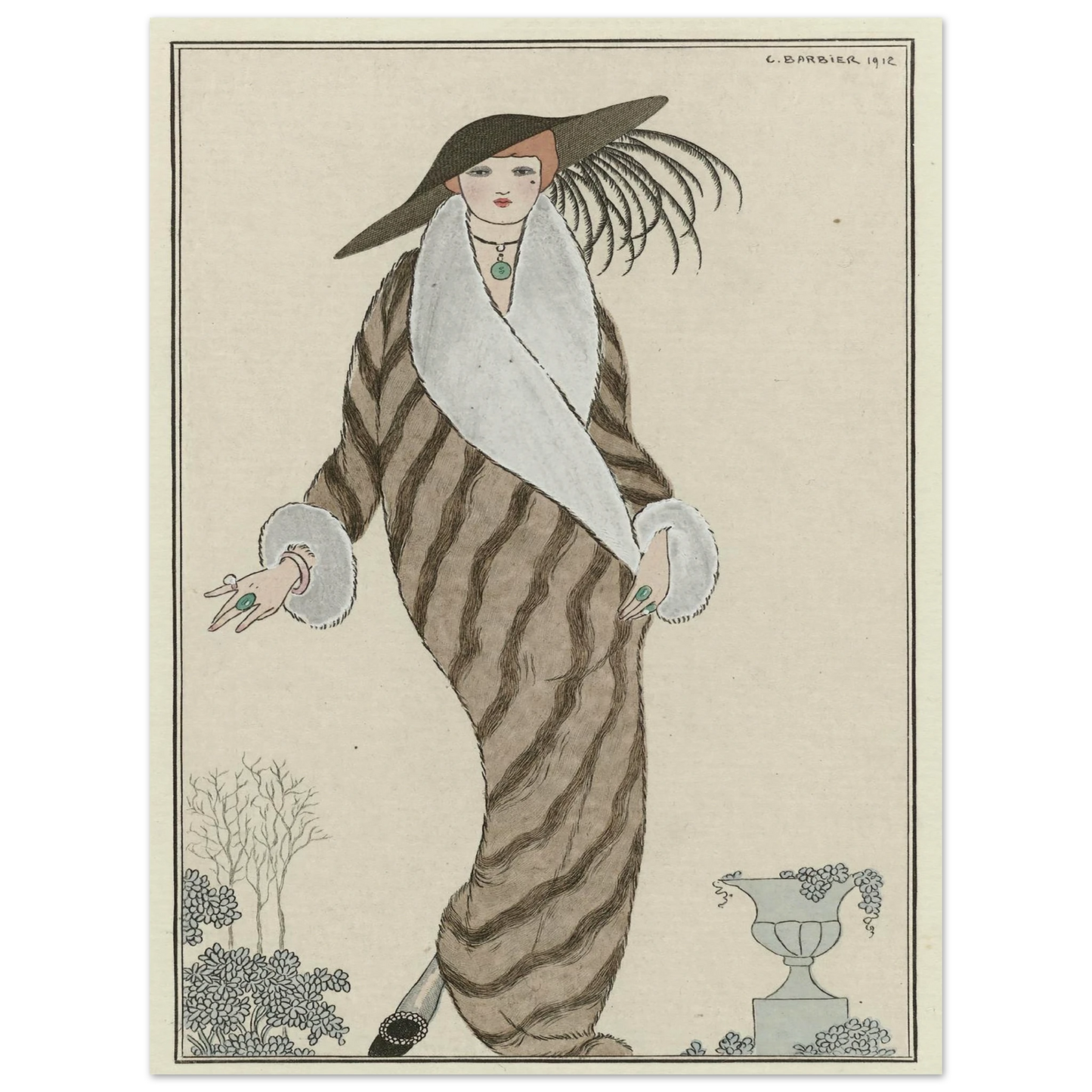 Manteau de Zibelin (1912) Art Print | George Barbier-Quipham Collections