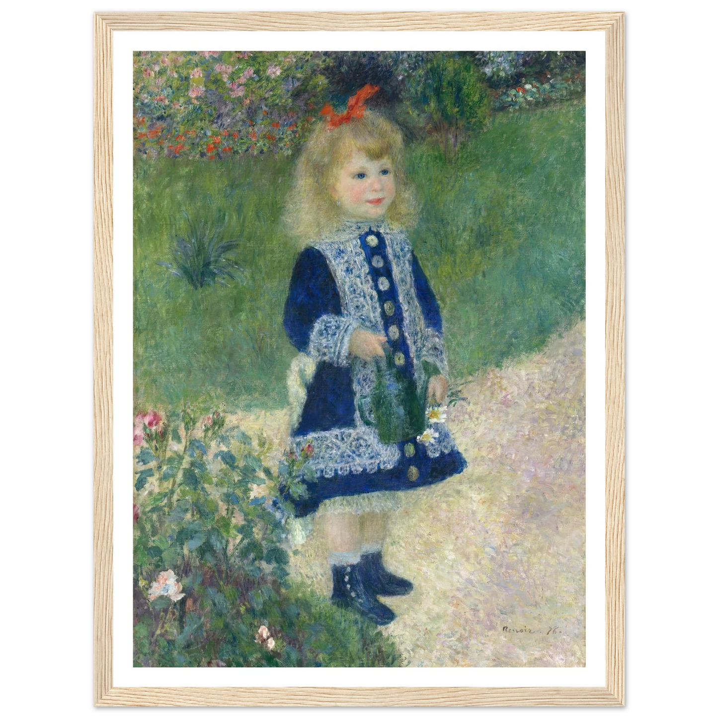 A Girl with a Watering Can (1876) Art Print | Pierre Auguste Renoir-Quipham Collections