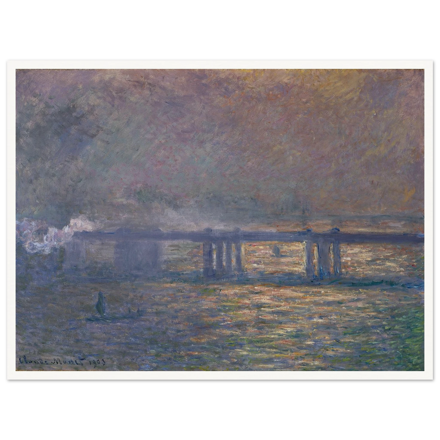 Charing Cross Bridge (1903) Art Print | Claude Monet-Quipham Collections