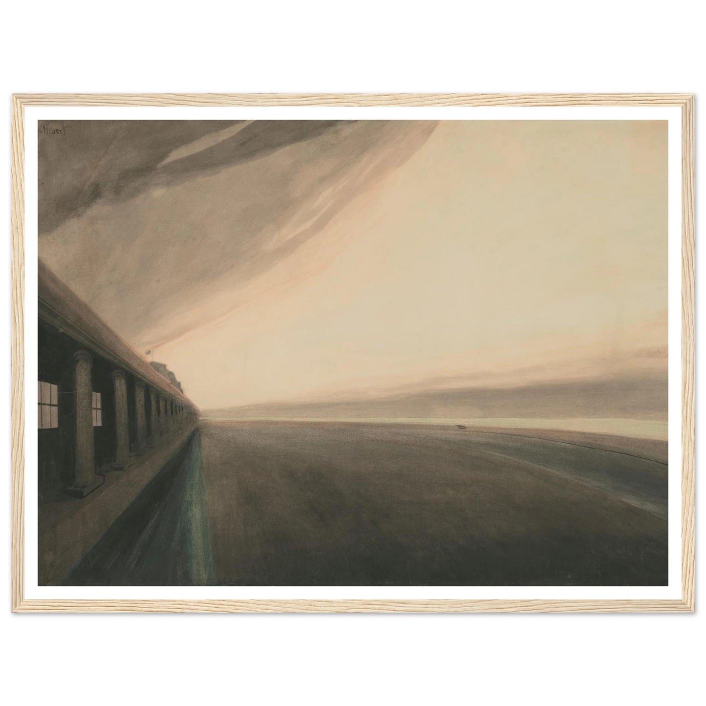 Galeries royales d’Ostende et plage, après l’orage (1907) Art Print | Leon Spilliaert-Quipham Collections