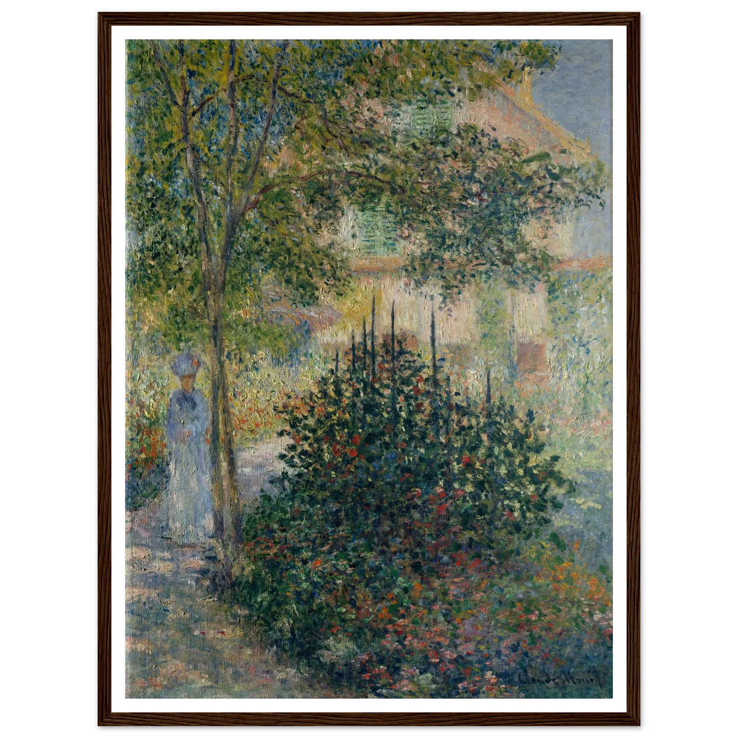 Camille Monet (1847–1879) in the Garden at Argenteuil (1876) Art Print | Claude Monet-Quipham Collections