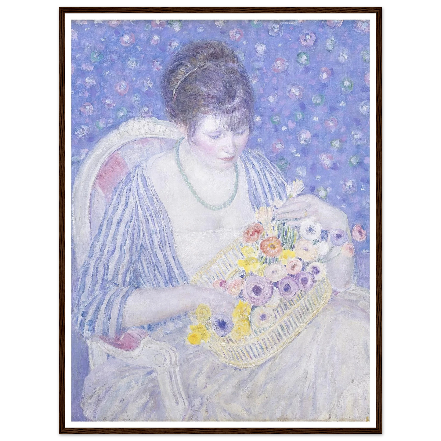 The Basket of Flowers (c. 1913-1917) Art Print | Frederick Carl Frieseke-Quipham Collections