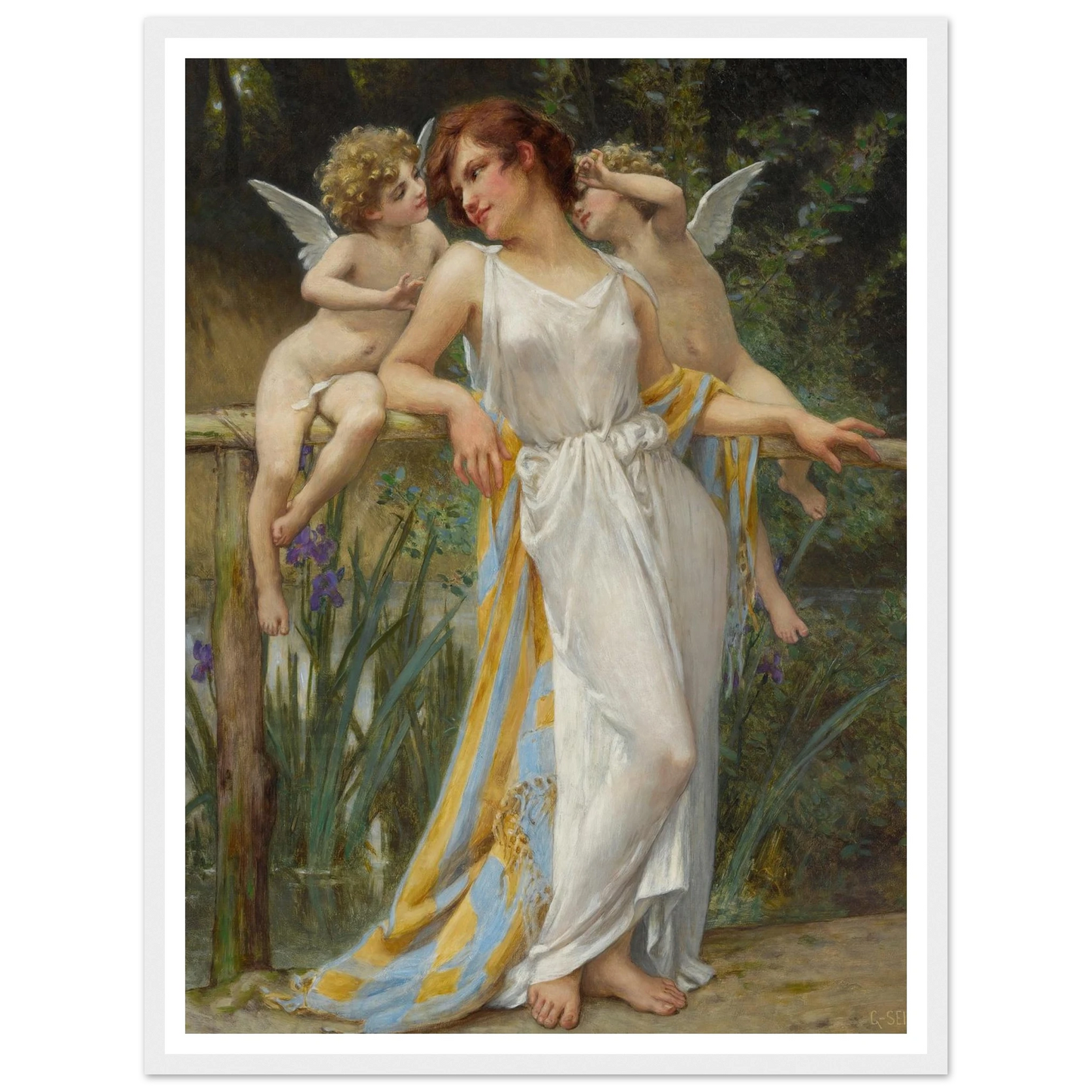 Psyche With Putti Art Print | Guillaume Seignac-Quipham Collections