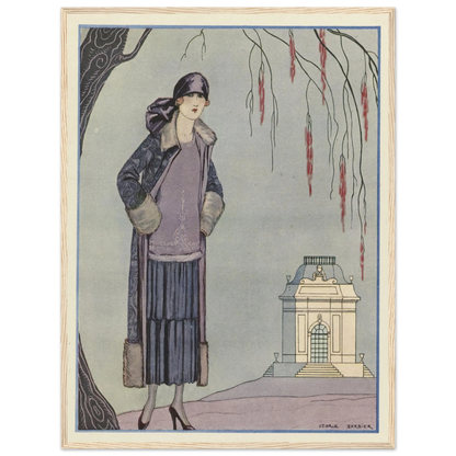 Le Belvédère ; Robe-Manteau, de Worth (1924) Art Print | George Barbier-Quipham Collections