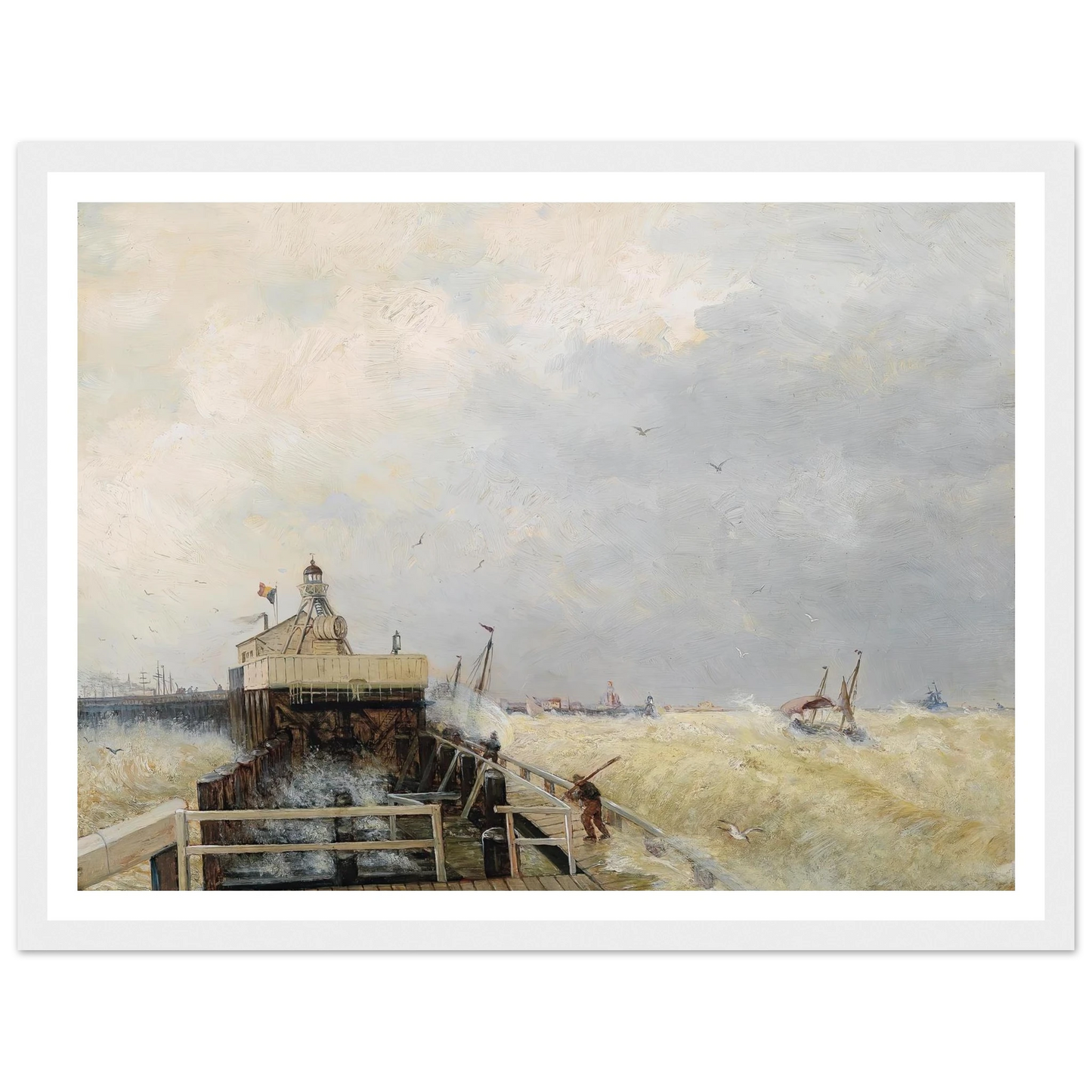 Hafen in Ostende Art Print | Hermann Ottomar Herzog-Quipham Collections