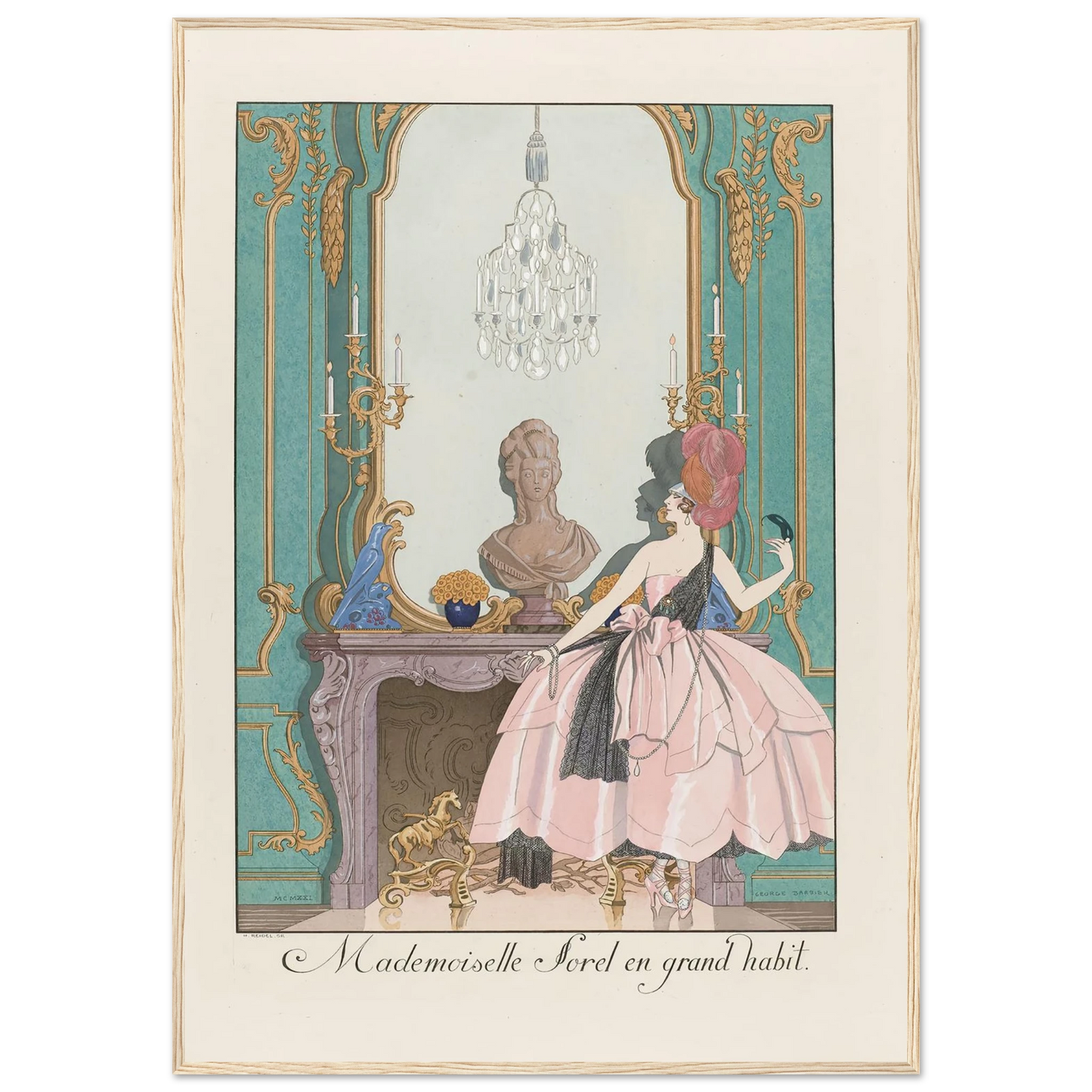 Mademoiselle Sorel en grand habit (1924) Art Print | George Barbier-Quipham Collections