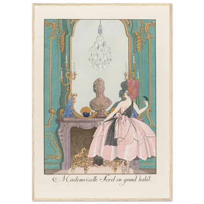 Mademoiselle Sorel en grand habit (1924) Art Print | George Barbier-Quipham Collections