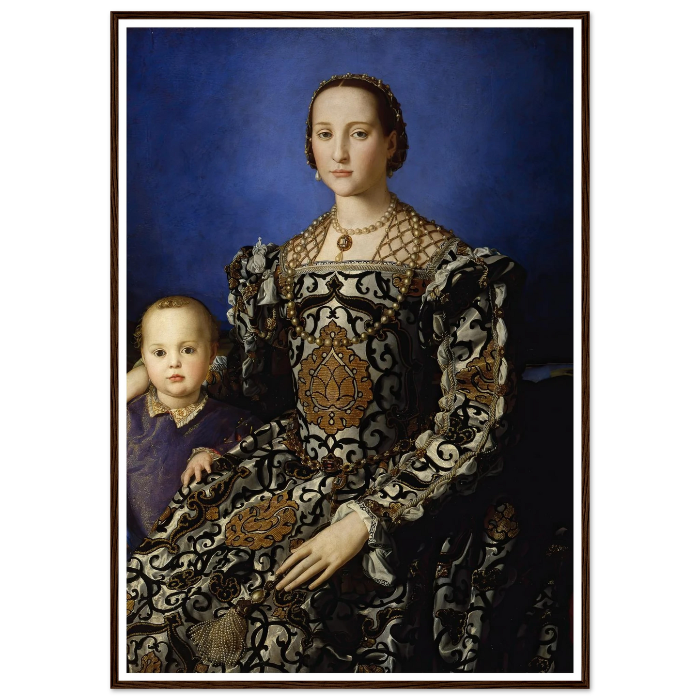 Portrait Of Eleanor Of Toledo With Her Son Giovanni De’ Medici (1544-1545) Art Print | Agnolo Bronzino-Quipham Collections