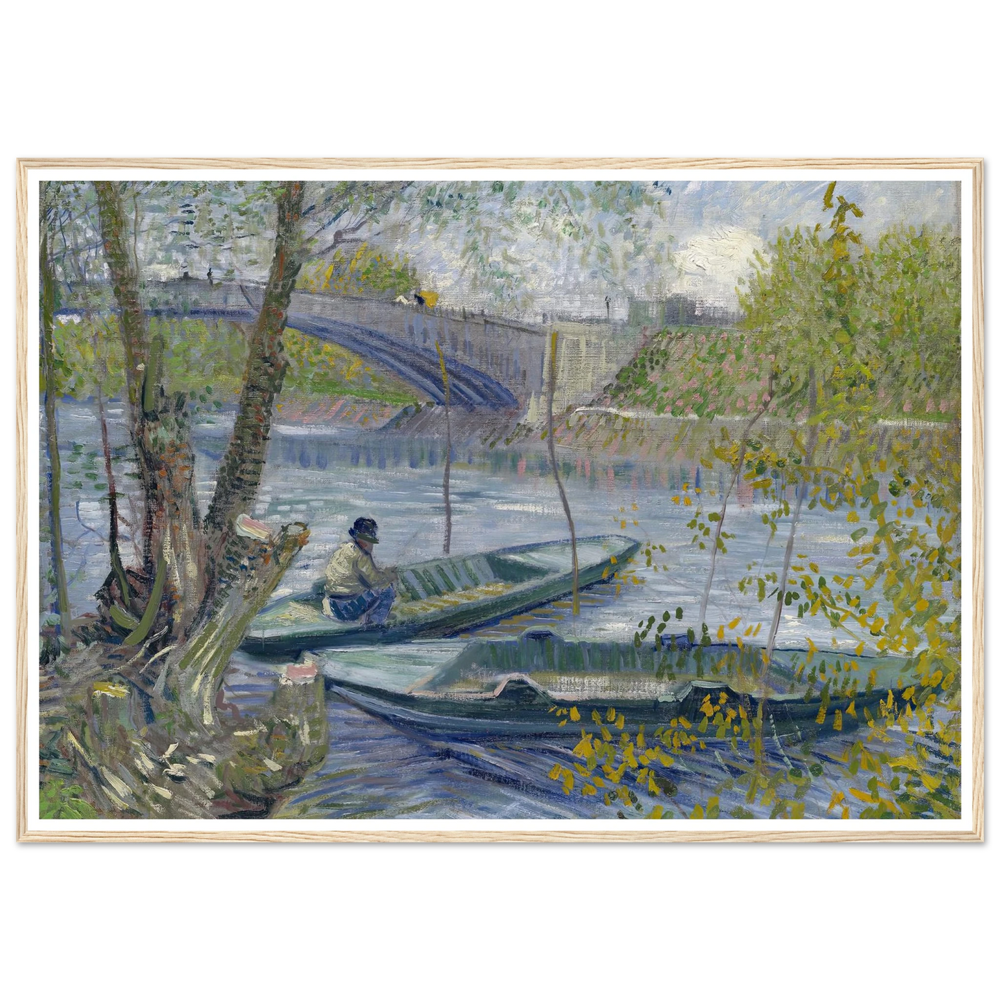 Fishing in Spring, the Pont de Clichy (Asnières) (1887) Art Print | Vincent van Gogh-Quipham Collections