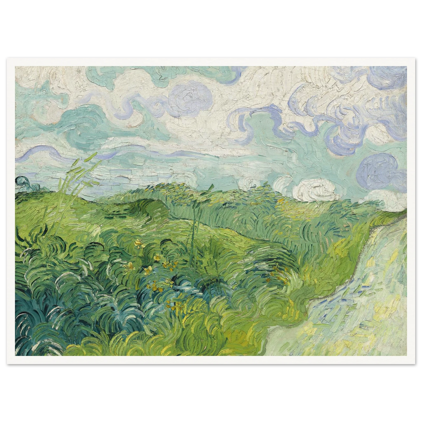 Green Wheat Fields, Auvers (1890) Art Print | Vincent van Gogh-Quipham Collections