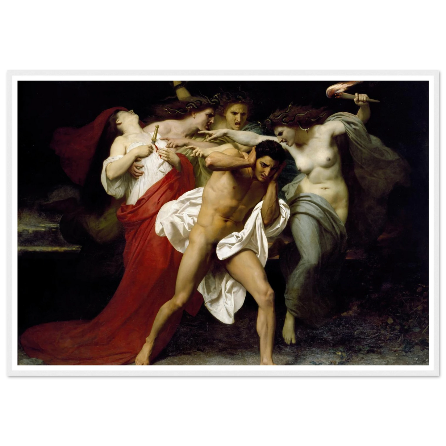 Orestes Pursued By The Furies (1862) Art Print | William Bouguereau-Quipham Collections