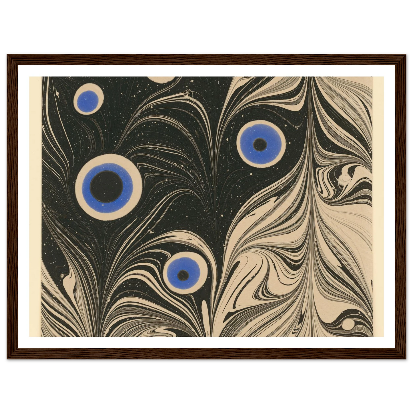 Marmorpapier (Pfauenfederornament) (1903 - 1907) Art Print | Josef Hoffmann-Quipham Collections