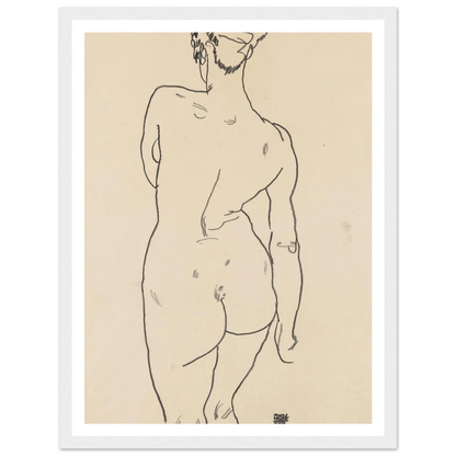 Weiblicher Rückenakt (1998) Art Print | Egon Schiele-Quipham Collections