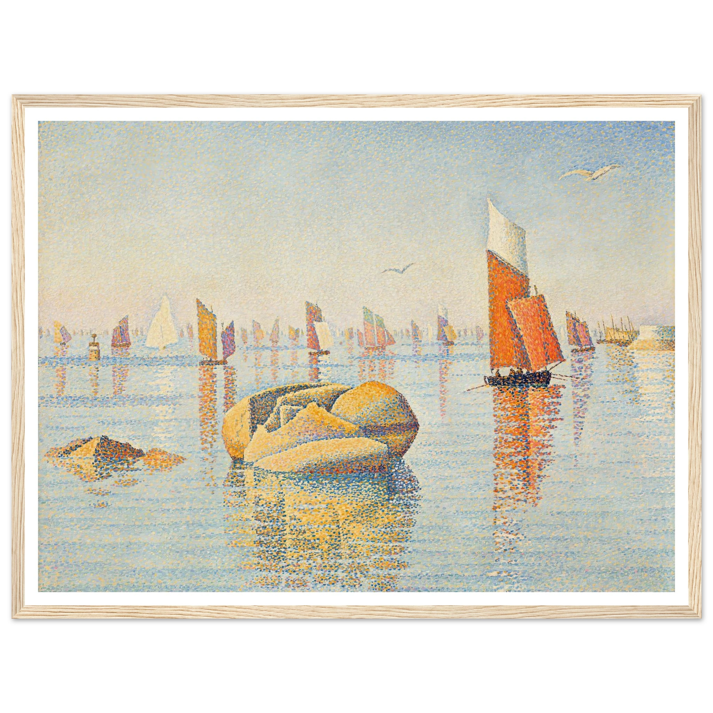 Concarneau, calme du matin (1891) Art Print | Paul Signac-Quipham Collections