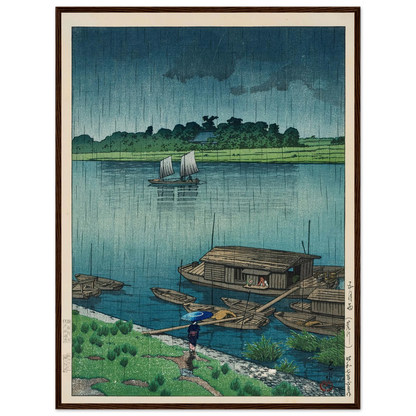 Samidare (Arakawa) (Early summer rain at Arakawa) (1932) Art Print | Kawase Hasui-Quipham Collections