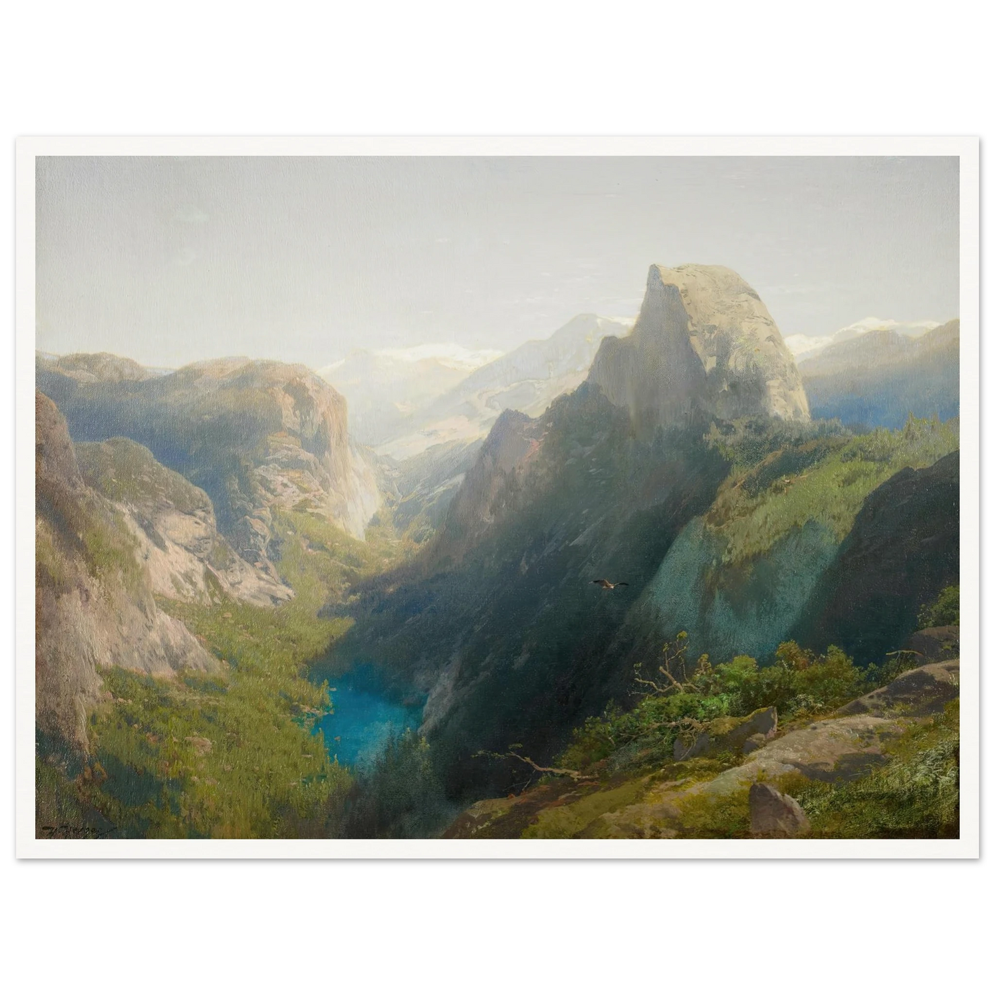 Mirror Lake, Yosemite (1874-1875) Art Print | Hermann Ottomar Herzog-Quipham Collections