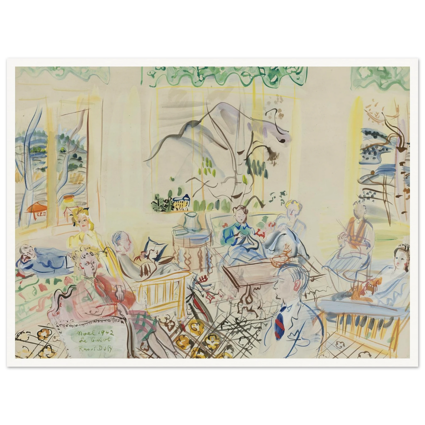 ‘Le Casot’ À vernet-les-bains, noel (1942) Art Print | Raoul Dufy-Quipham Collections
