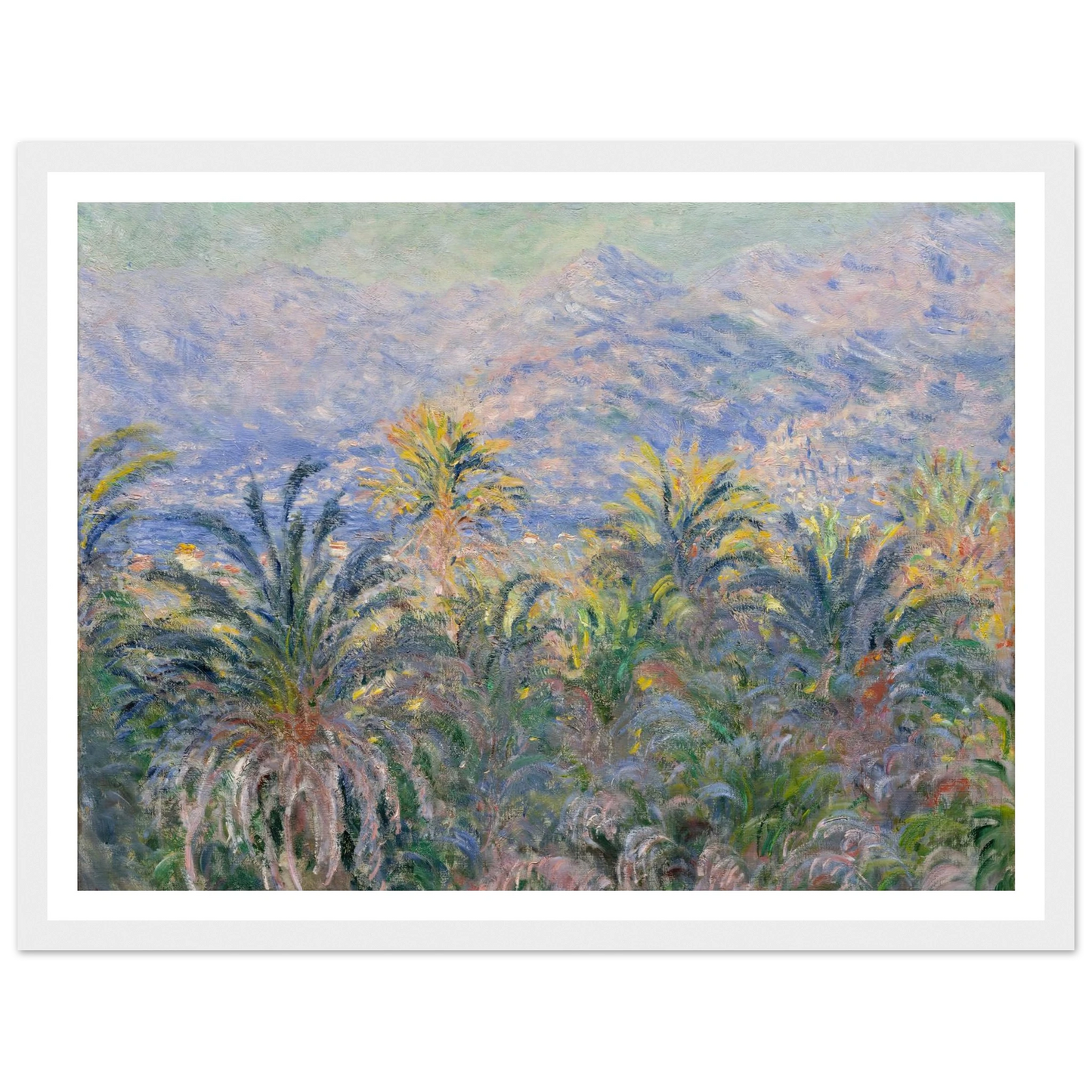 Palm Trees at Bordighera (1884) Art Print | Claude Monet-Quipham Collections