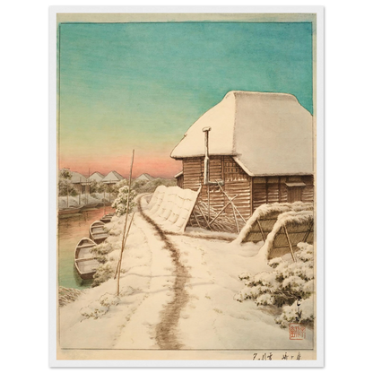 Morigasaki setsugo no yu (Evening after snow at Morigasaki) Art Print | Kawase Hasui-Quipham Collections