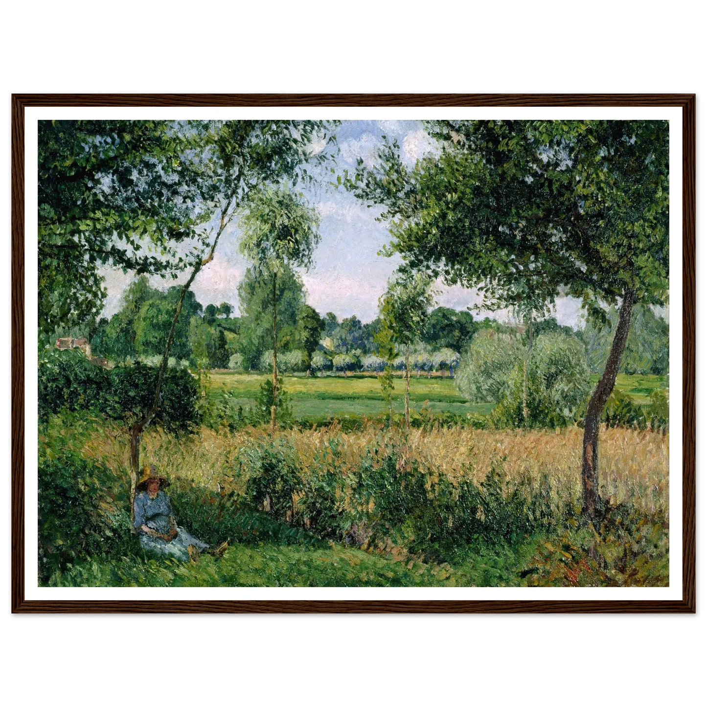Morning Sunlight Effect, Eragny Art Print | Camille Pissarro-Quipham Collections