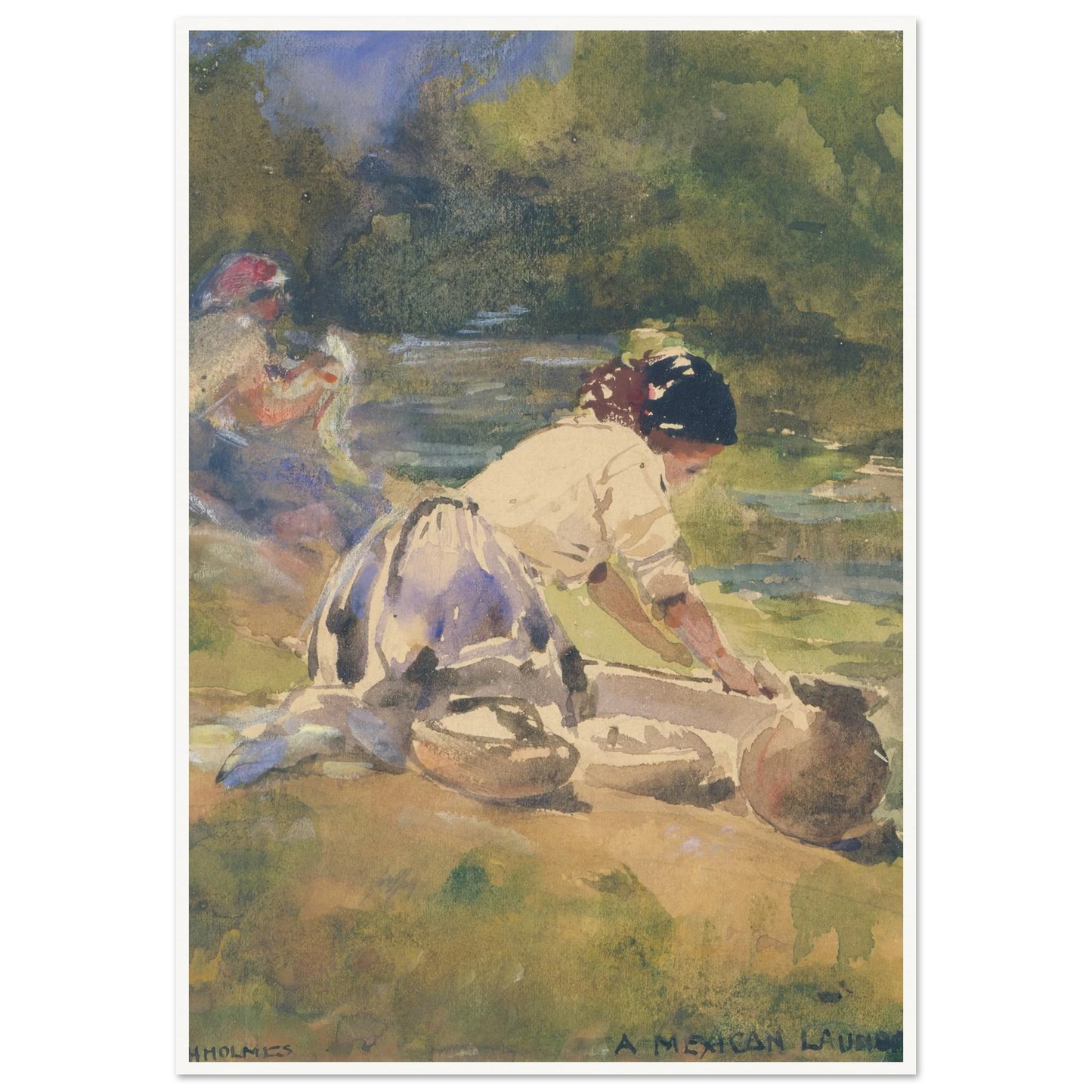 A Mexican Laundry (1895) Art Print | William Henry Holmes-Quipham Collections