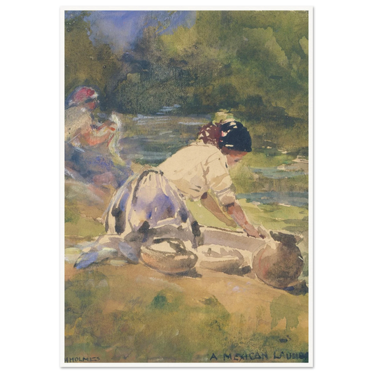A Mexican Laundry (1895) Art Print | William Henry Holmes-Quipham Collections