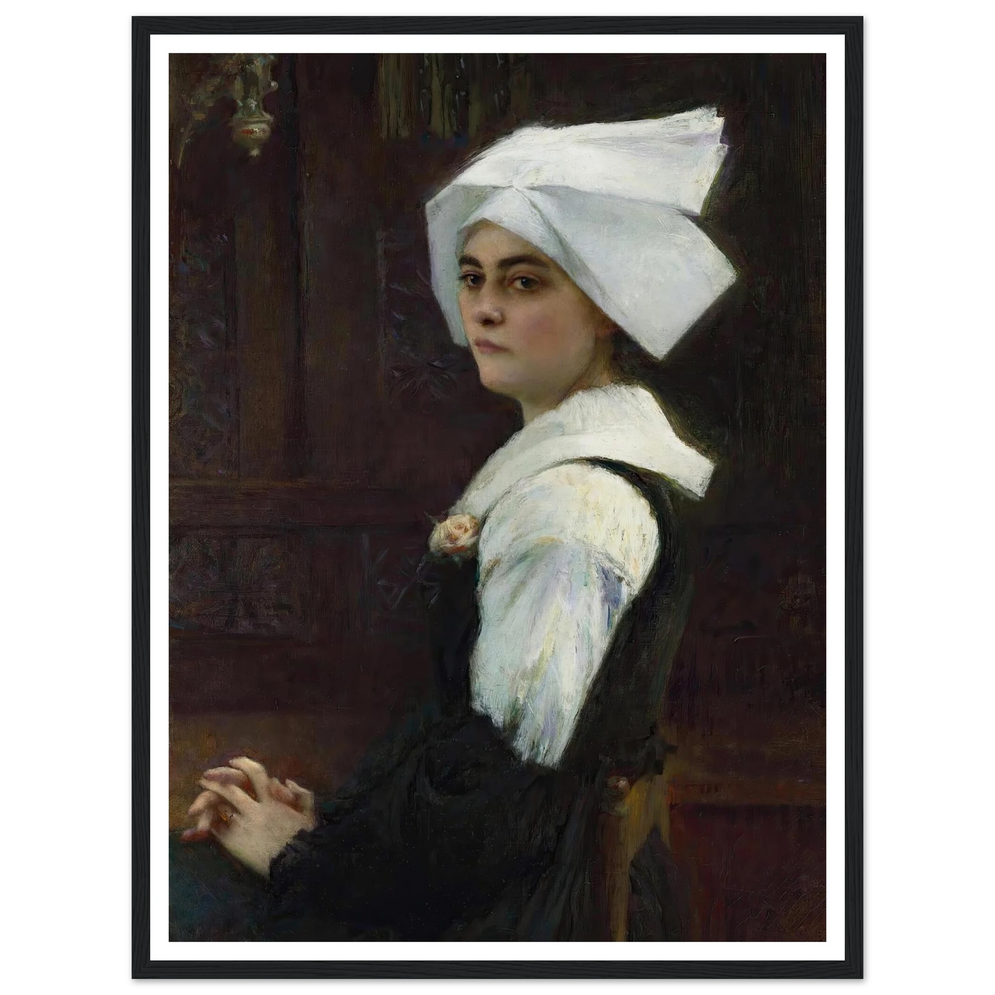 Breton Girl Art Print | Pascal Adolphe Jean Dagnan Bouveret-Quipham Collections